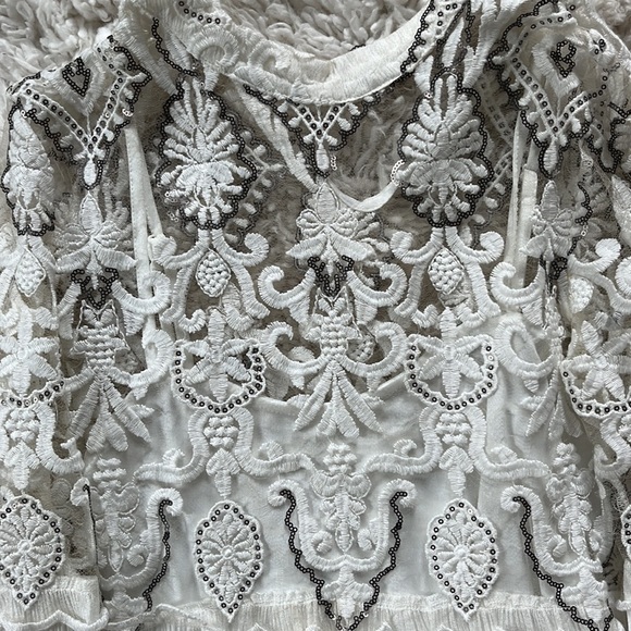 Altar’d State White Embellished and Embroidered Dress - Picture 5 of 6
